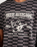 True Religion Allover Print Logo Relaxed Tee