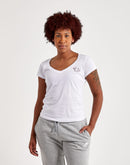 True Religion Crystal Logo Slim V-Neck Tee