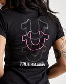 True Religion Crystal Logo V-Neck Tee