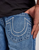 True Religion Ricky Ladder Stitch Logo Jeans