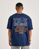 True Religion Drop Shoulder Embroidered Logo Tee