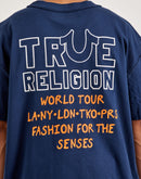 True Religion Drop Shoulder Embroidered Logo Tee