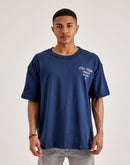 True Religion Drop Shoulder Embroidered Logo Tee