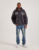 True Religion Bad Weather Big T Flame Zip Hoodie