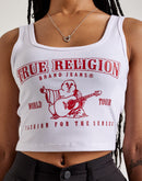 True Religion SRS Logo Crop Tank Top