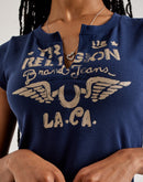 True Religion Notch Crop Tee