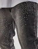 UR Sprinkle Rhinestone Stacked Denim Jeans