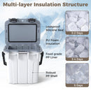 Ultra-Light Injection Molded Cooler 21 QT Hard Ice Chest-White