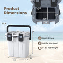 Ultra-Light Injection Molded Cooler 21 QT Hard Ice Chest-White