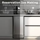 Under Counter Nugget Ice Maker With Self-Cleaning and 24H Timer-Silver