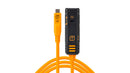 Tether Tools TetherPro Optima 10G TetherBoost Locking USB-C Extension Cable (16', High-Visibility Orange)