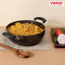 Vinod Cookware Professional Deep Kadhai Friendly – 5.5 Liters (5.8 Quarts) – 28cm – Glass Lid