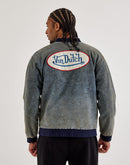 Von Dutch Washed Denim Bomber Jacket