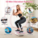 Vibration Plate Exercise Machine for Lymphatic Drainage and Weight Loss With 10 Speed Intensities- White