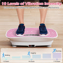 Vibration Plate Exercise Machine for Lymphatic Drainage and Weight Loss With 10 Speed Intensities- White