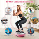 Vibration Plate Exercise Machine for Lymphatic Drainage and Weight Loss With 10 Speed Intensities-Pink