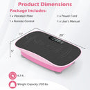 Vibration Plate Exercise Machine for Lymphatic Drainage and Weight Loss With 10 Speed Intensities-Pink