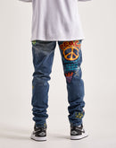Vic Garcia Peace Love Patch Denim Jeans