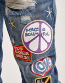 Vic Garcia Peace Love Patch Denim Jeans