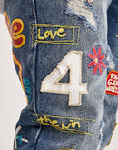 Vic Garcia Peace Love Patch Denim Jeans