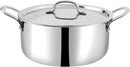 Vinod Smart Triply Stainless Steel Extra Deep Casserole 24cm (5 Liter) With Lid Induction Friendly