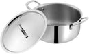 Vinod Smart Triply Stainless Steel Extra Deep Casserole 36cm (15.1 Liter) With Lid Induction Friendly