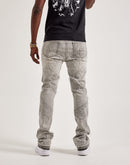 WAIMEA Geometric Frayed Jeans