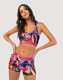 Ethika Bomber Pink Drip Sports Bra
