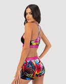 Ethika Bomber Pink Drip Sports Bra