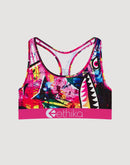 Ethika Bomber Pink Drip Sports Bra