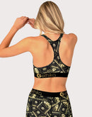 Ethika Bomber Gold Barz Sports Bra
