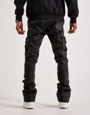 WAIMEA Stacked Coated Cargo Denim Jeans