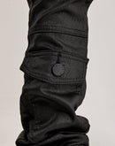 WAIMEA Stacked Coated Cargo Denim Jeans