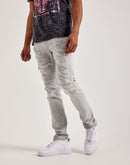 WAIMEA Skinny Rip & Repair Denim Jeans