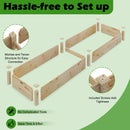 Wooden Vegetable Raised Garden Bed for Backyard Patio Balcony