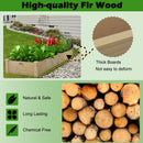 Wooden Vegetable Raised Garden Bed for Backyard Patio Balcony