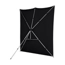 Westcott X-Drop Pro Wrinkle-Resistant Backdrop - Rich Black (8' x 8')