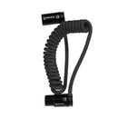 Kondor Blue Coiled Low-Profile Right-Angle XLR Cable (12-24", Black)