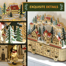 Christmas Advent Calendar, Countdown to Christmas Table Decoration with 24 Drawers