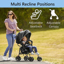 Vista Moonwalk Stroller Lightweight Infant Stroller - Black