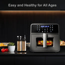 10qt SmartVoice 6-in-1 Air Fryer - Black