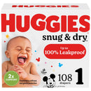 Snug & Dry Baby Diapers - Size 1 (8-14 lbs)
