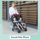 Cloud Plus Double Stroller - Black/Red