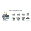 Jewel Pro 11-piece Cookware Set - Blue