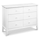 Morgan 6 Drawer Double Dresser - White