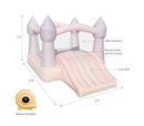 Bounceland Castle Inflatable Bounce House - Cotton Candy Pink