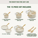 12-Piece Aluminum Ceramic Nonstick Cookware Set