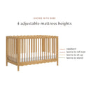 Swell 4-in-1 Convertible Crib with Toddler Conversion Kit - Honey