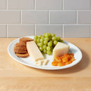 Ceramic Oval Beaded Platter - White