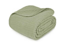 Muslin Cotton Blanket - Queen 90" x 90" - Sage